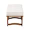 Baxton Studio Chenoa Japandi Cream Boucle Fabric and Walnut Brown Finished Wood Bench 233-13318-ZORO - alternate 3